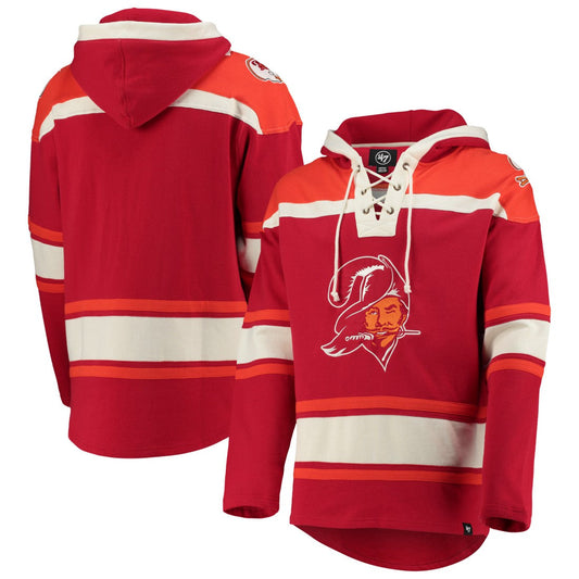 Tampa Bay Buccaneers '47 Throwback Lacer Pullover Hoodie - Red discount