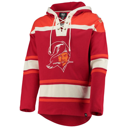 Tampa Bay Buccaneers '47 Throwback Lacer Pullover Hoodie - Red discount
