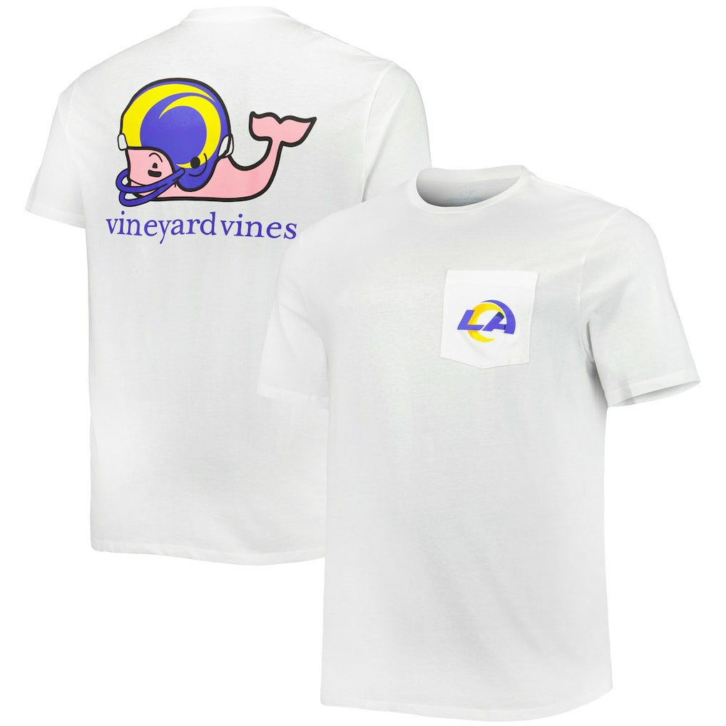 Los Angeles Rams Vineyard Vines Big & Tall Helmet T-Shirt - White online