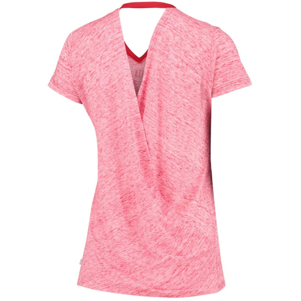 Washington Nationals Touch Women's Hail Mary V-Neck Back Wrap T-Shirt - Red