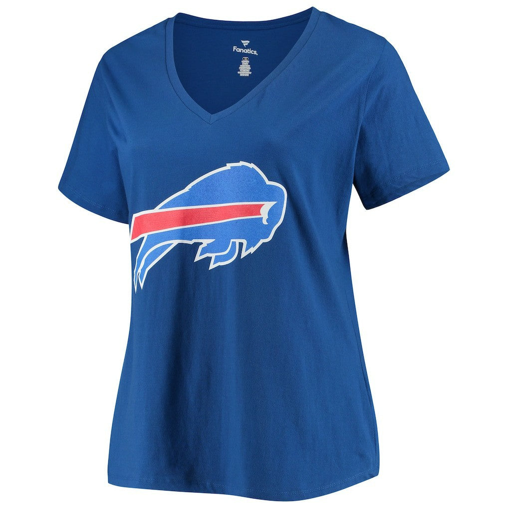 Josh Allen Buffalo Bills Women's Plus Size Name & Number V-Neck T-Shirt - Royal cheap