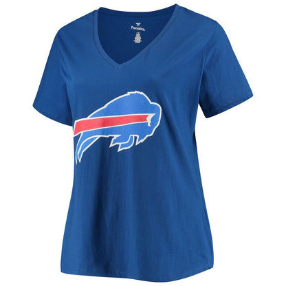 Josh Allen Buffalo Bills Women's Plus Size Name & Number V-Neck T-Shirt - Royal cheap
