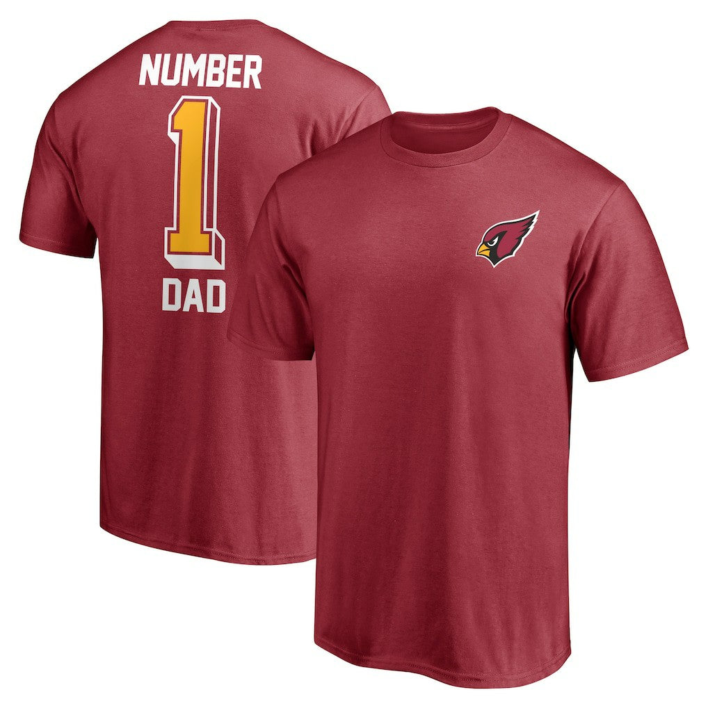 Arizona Cardinals #1 Dad T-Shirt - Cardinal outlet