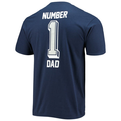 Dallas Cowboys #1 Dad T-Shirt - Navy cheap