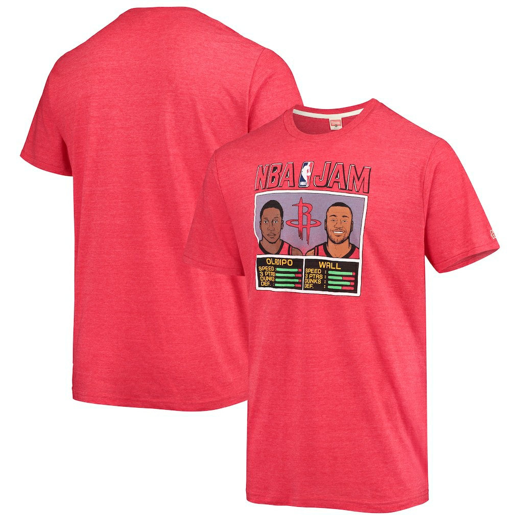 John Wall & Victor Oladipo Houston Rockets Homage NBA Jam Tri-Blend T-Shirt - Heathered Red on sale