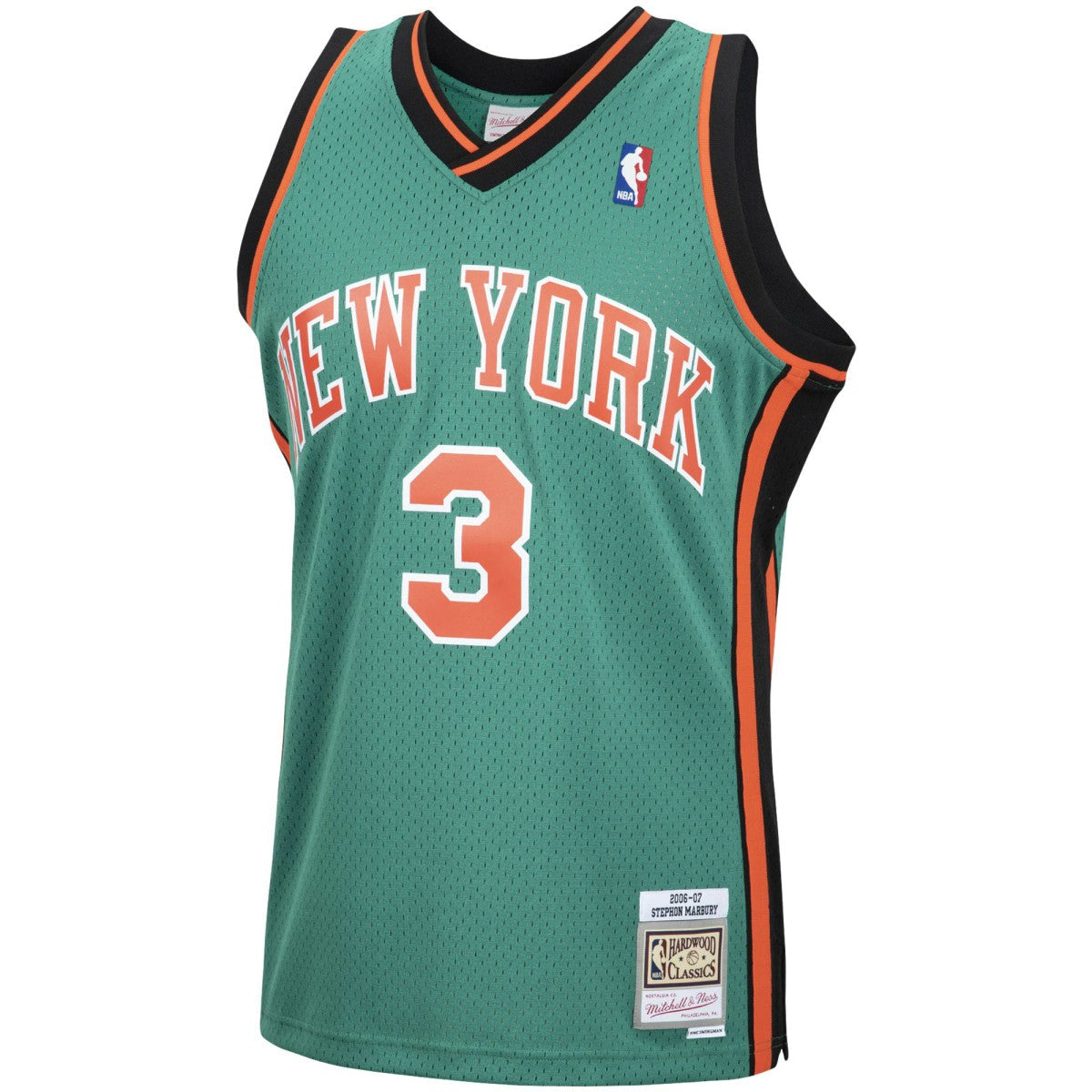 Stephon Marbury New York Knicks 2006/07 Hardwood Classics Swingman Jersey - Green | Mitchell & Ness online