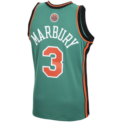 Stephon Marbury New York Knicks 2006/07 Hardwood Classics Swingman Jersey - Green | Mitchell & Ness online
