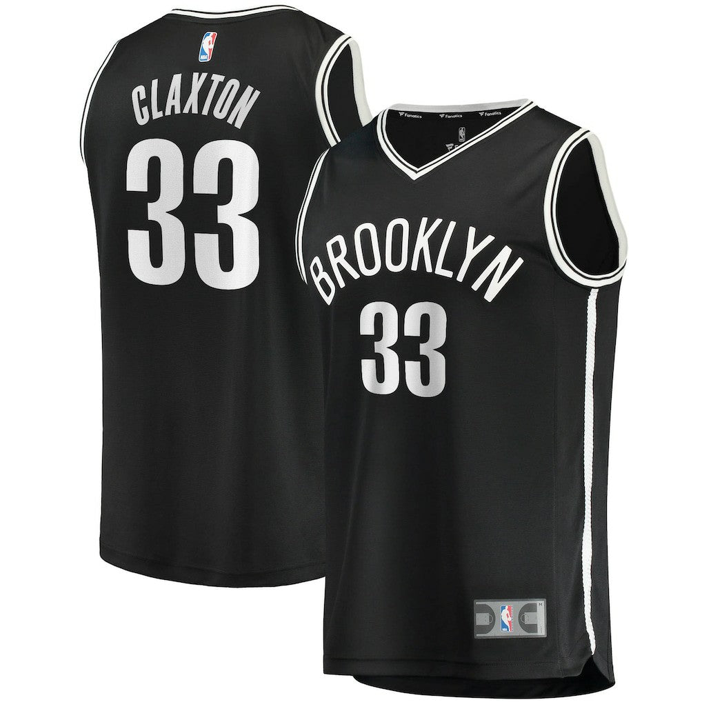 Nicolas Claxton Brooklyn Nets Fast Break Replica Jersey - Icon Edition - Black | Fanatics shop