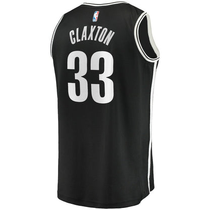 Nicolas Claxton Brooklyn Nets Fast Break Replica Jersey - Icon Edition - Black | Fanatics shop