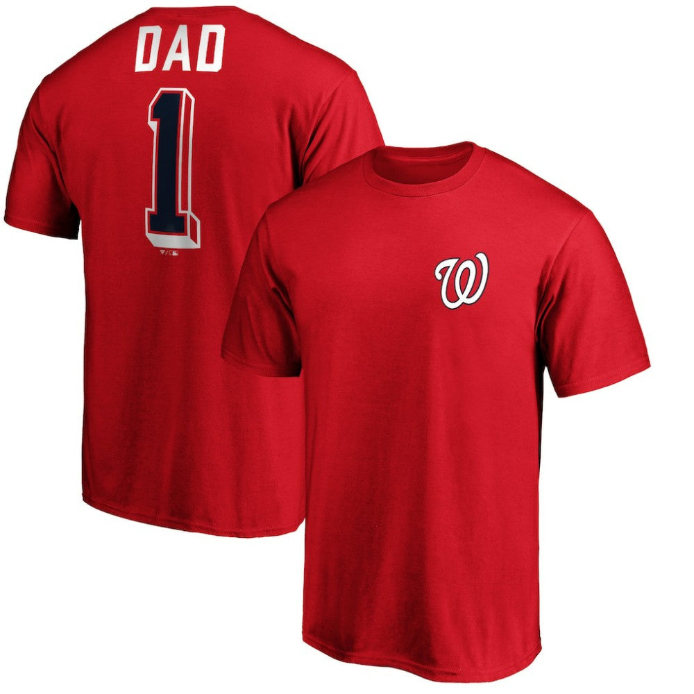 Washington Nationals Number One Dad T-Shirt - Red