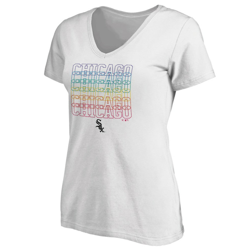 Chicago White Sox Women's City Pride V-Neck T-Shirt - White