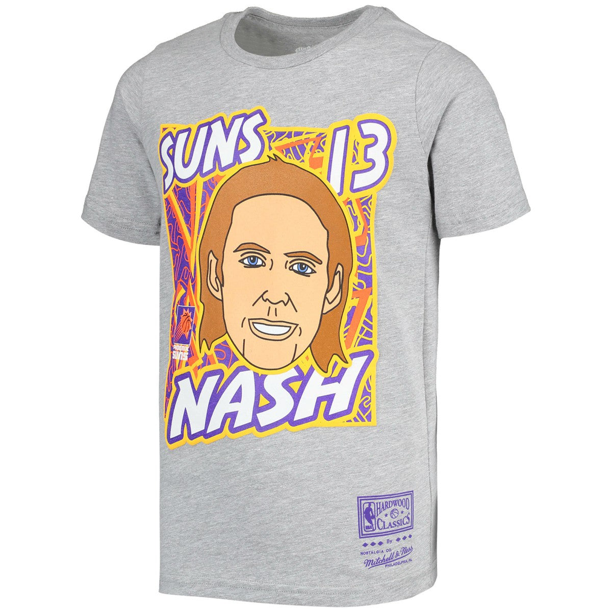 Steve Nash Phoenix Suns Youth Hardwood Classics King of the Court Player T-Shirt - Gray | Mitchell & Ness discount