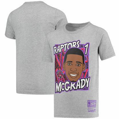 Tracy McGrady Toronto Raptors Youth Hardwood Classics King of the Court Player T-Shirt - Gray | Mitchell & Ness for sale