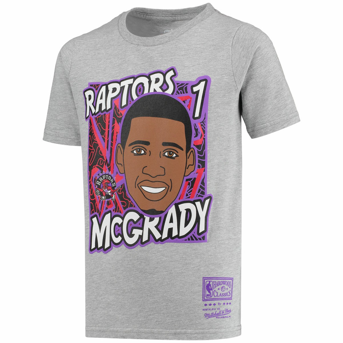 Tracy McGrady Toronto Raptors Youth Hardwood Classics King of the Court Player T-Shirt - Gray | Mitchell & Ness for sale