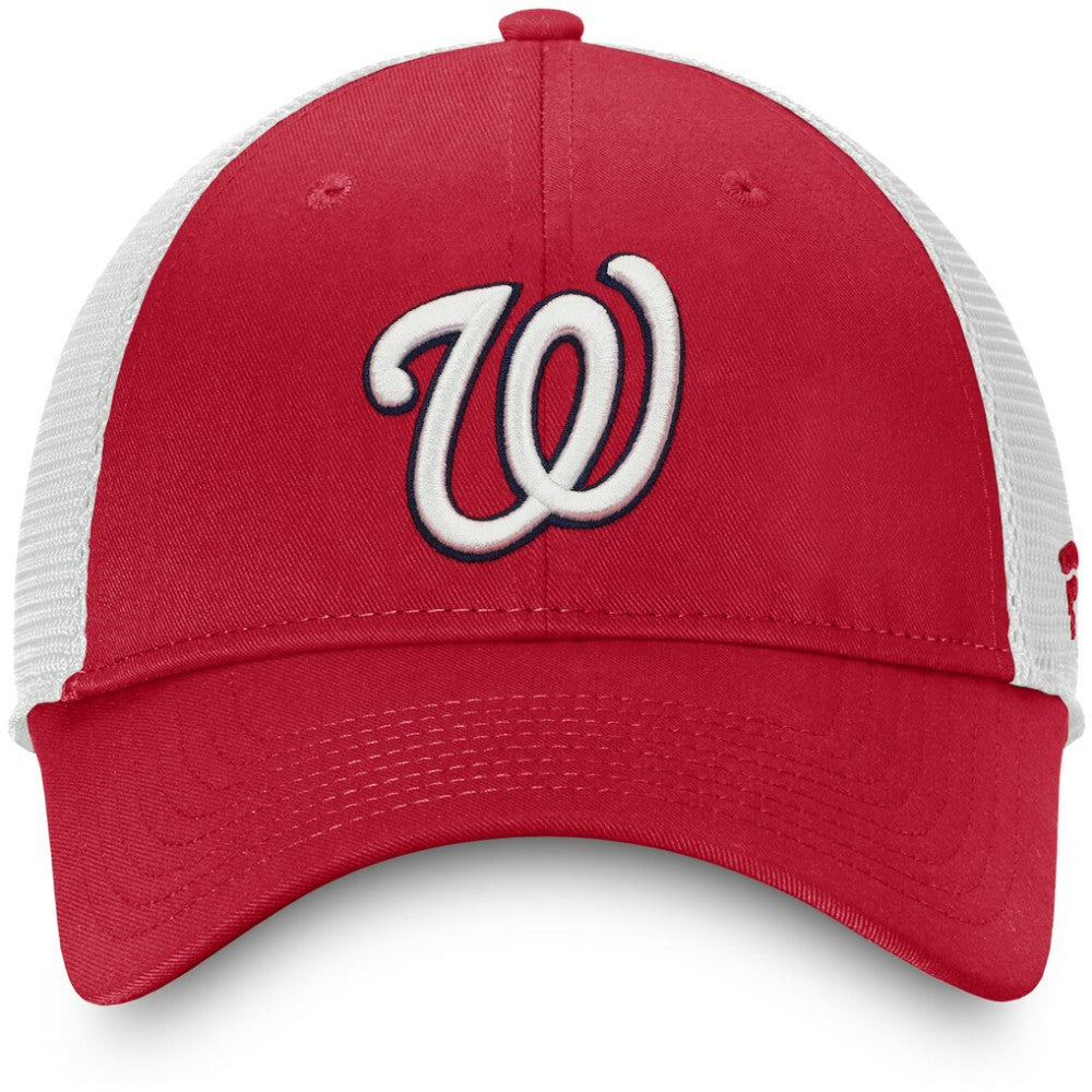 Washington Nationals Team Core Unstructured Trucker Adjustable Hat - Red/White