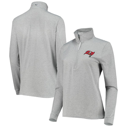 Tampa Bay Buccaneers Vineyard Vines Women's Sankaty Shep Half-Zip Pullover Top - Heather Gray online