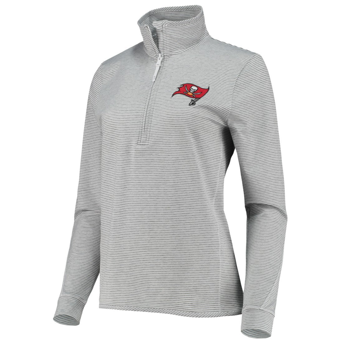 Tampa Bay Buccaneers Vineyard Vines Women's Sankaty Shep Half-Zip Pullover Top - Heather Gray online