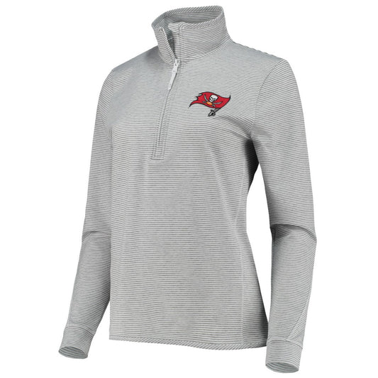 Tampa Bay Buccaneers Vineyard Vines Women's Sankaty Shep Half-Zip Pullover Top - Heather Gray online