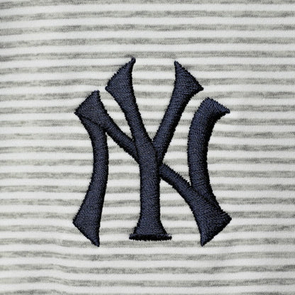 New York Yankees Vineyard Vines Women's Stripe Sankaty Half-Zip Pullover Top - Heather Gray