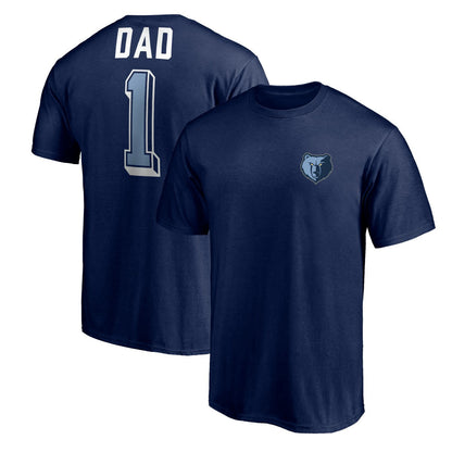 Memphis Grizzlies Number One Dad T-Shirt - Navy discount