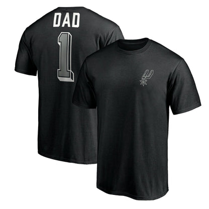 San Antonio Spurs Number One Dad T-Shirt - Black for sale