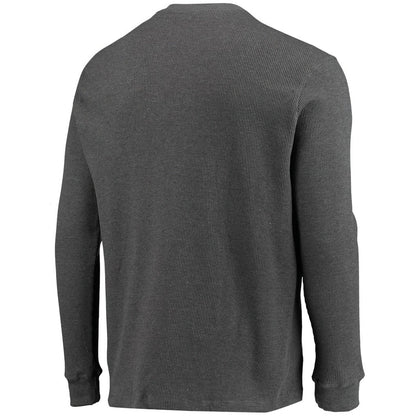Chicago Bears Dunbrooke Logo Maverick Thermal Henley Long Sleeve T-Shirt - Heathered Gray for sale