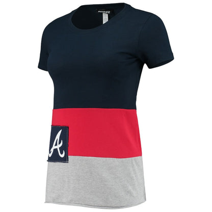 Atlanta Braves Refried Apparel Women's Sustainable Fitted T-Shirt - Navy