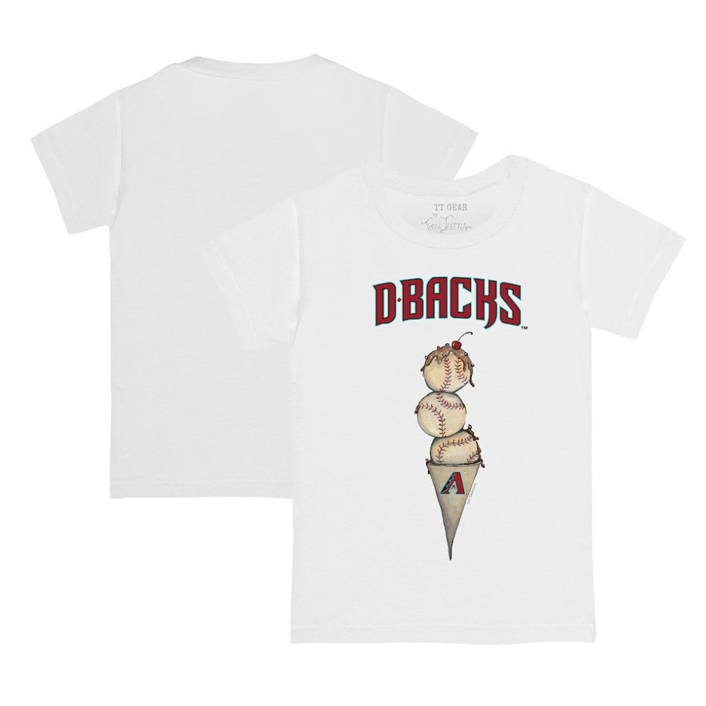Arizona Diamondbacks Tiny Turnip Youth Triple Scoop T-Shirt - White
