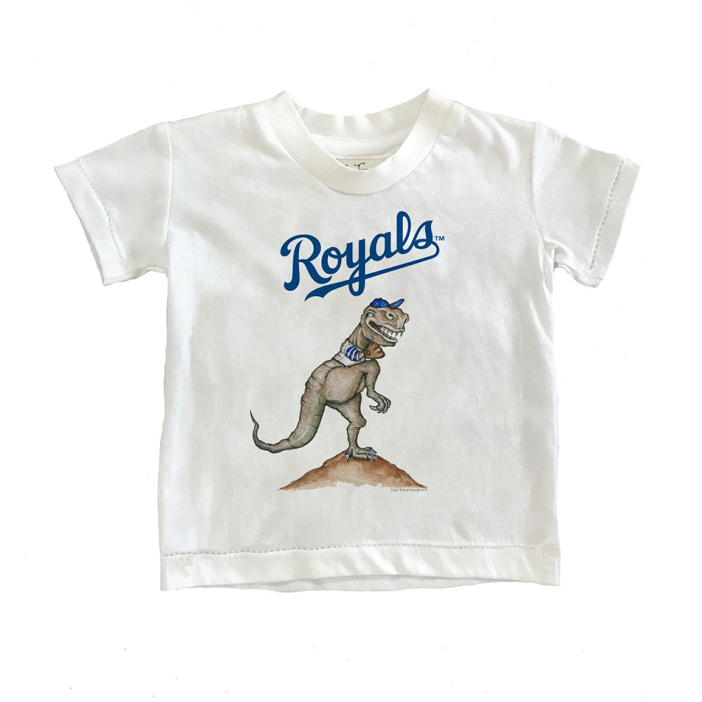 Kansas City Royals Tiny Turnip Youth TT Rex T-Shirt - White