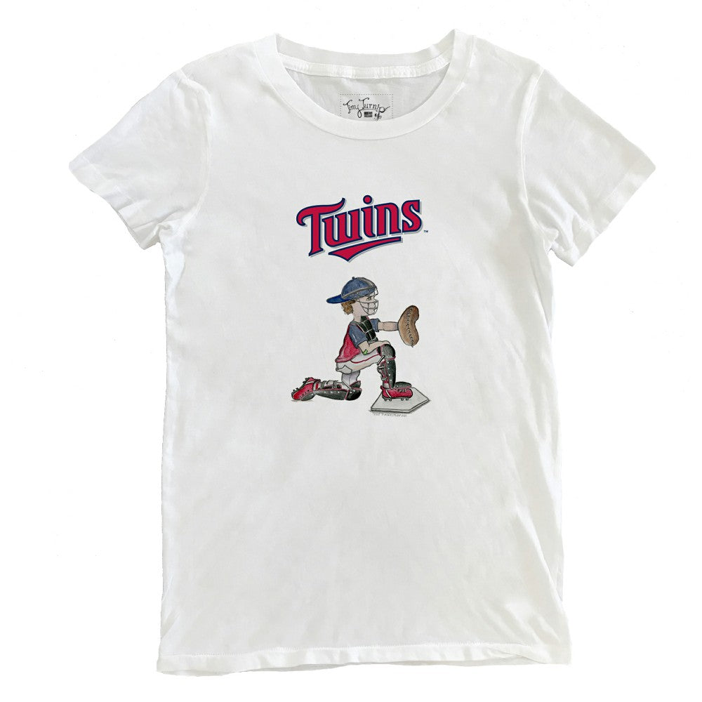 Minnesota Twins Tiny Turnip Women's Caleb the Catcher T-Shirt - White