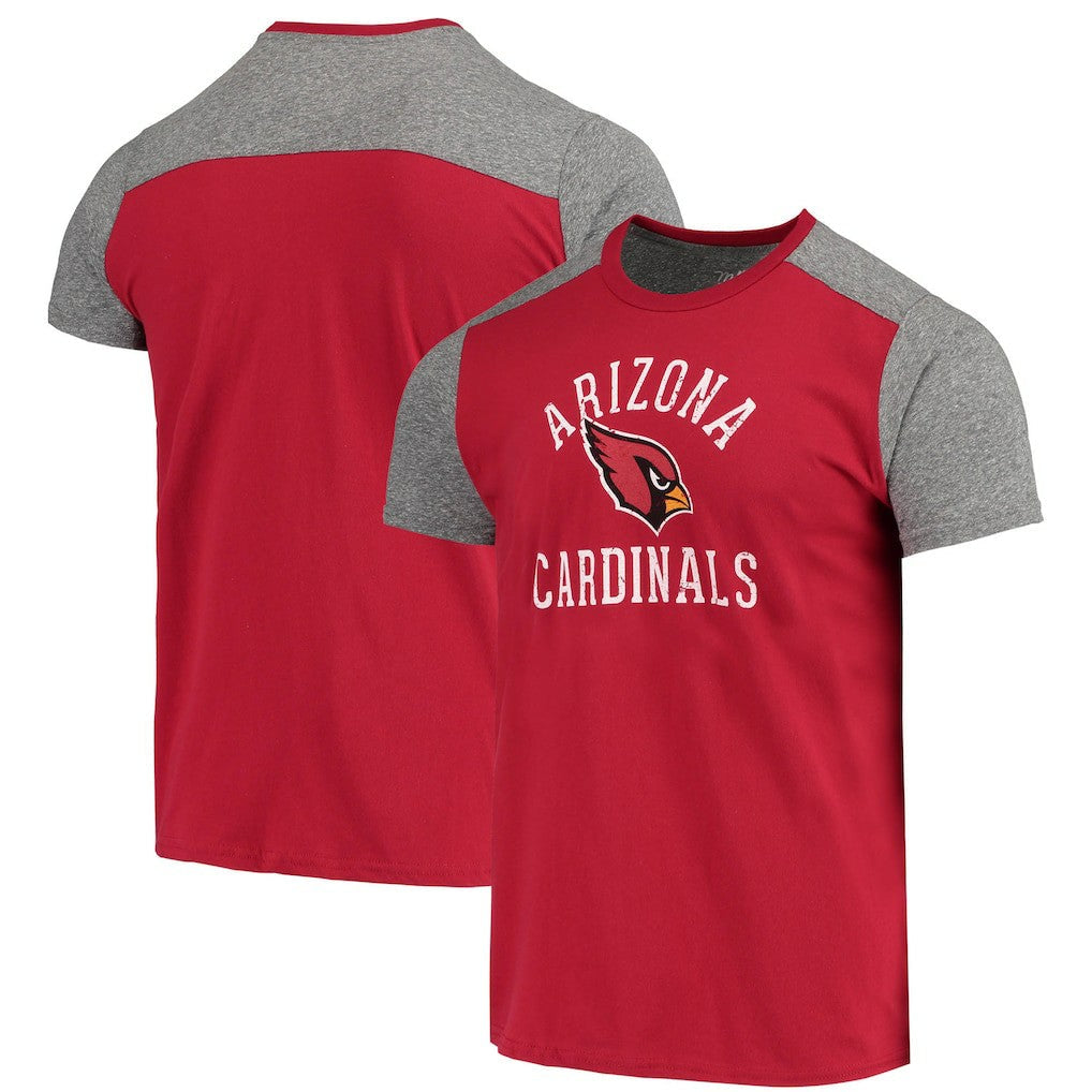 Arizona Cardinals Majestic Threads Field Goal Slub T-Shirt - Cardinal/Gray sale