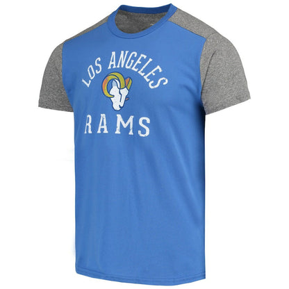 Los Angeles Rams Majestic Threads Field Goal Slub T-Shirt - Royal/Gray online