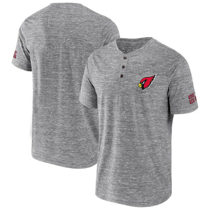 Arizona Cardinals NFL x Darius Rucker Collection Slub Henley T-Shirt - Heathered Gray sale