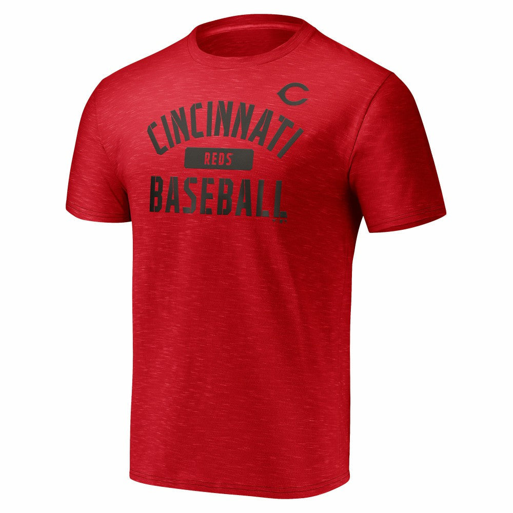 Cincinnati Reds Primary Pill Space Dye T-Shirt - Red
