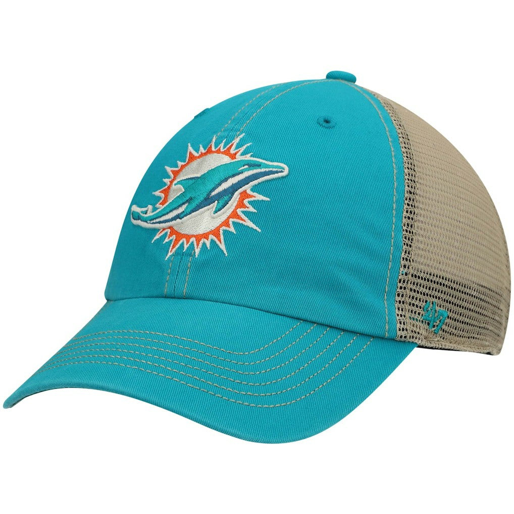 Miami Dolphins '47 Trawler Trucker Clean Up Snapback Hat - Aqua/Natural cheap