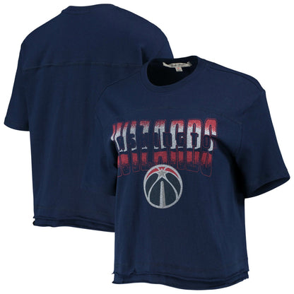 Washington Wizards Junk Food Women's Gradient Crop Top - Navy online