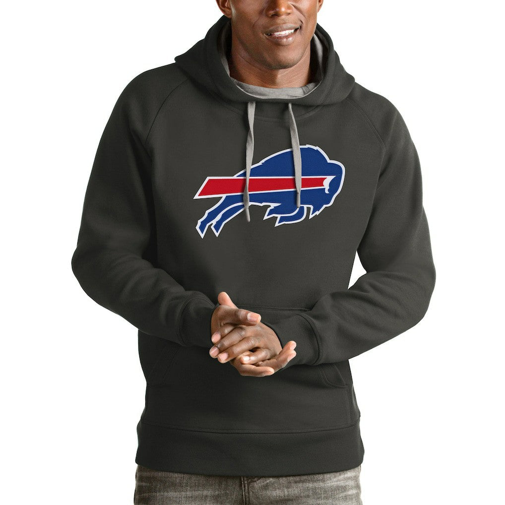 Buffalo Bills Antigua Victory Pullover Hoodie - Charcoal for sale