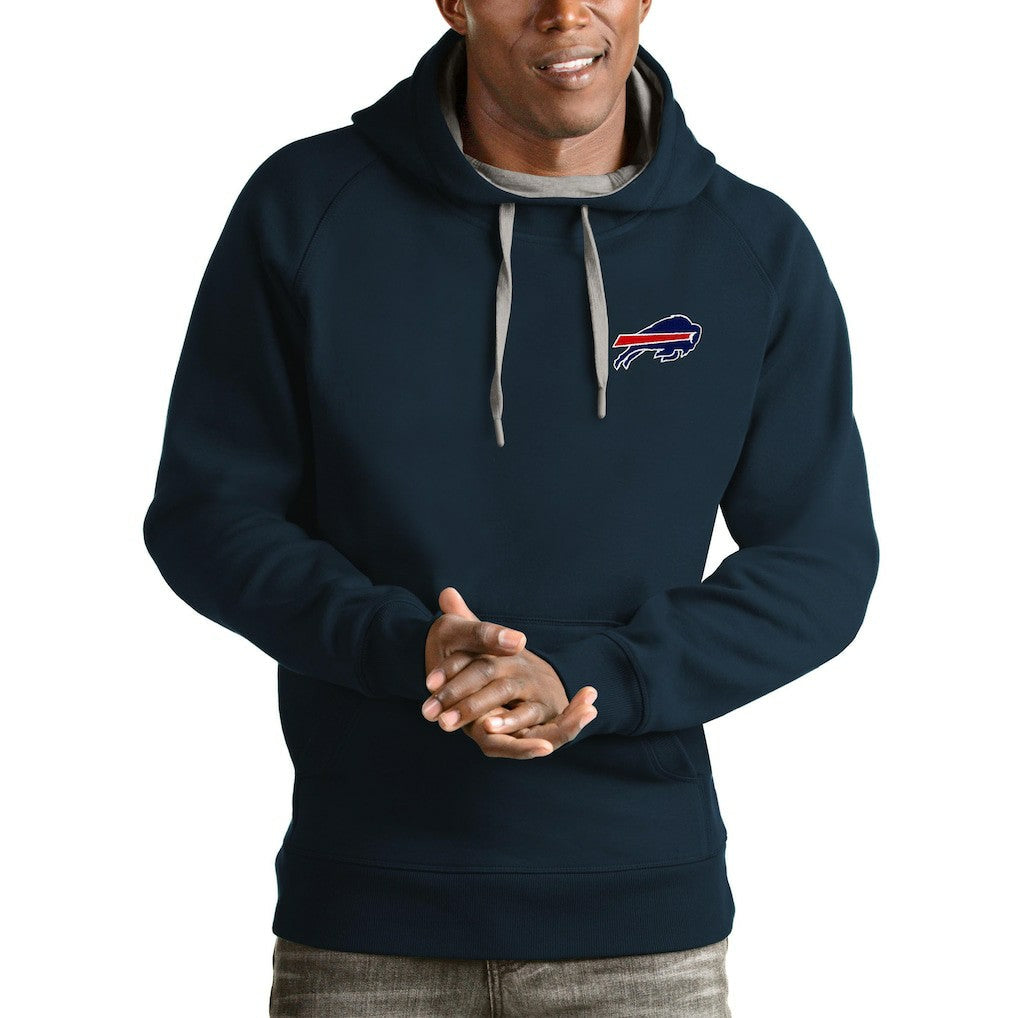 Buffalo Bills Antigua Logo Victory Pullover Hoodie - Navy on sale