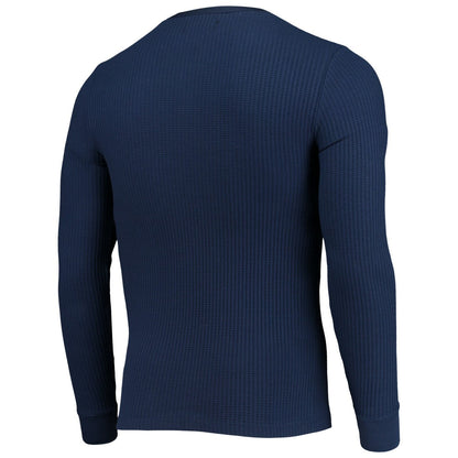 Tennessee Titans Junk Food Thermal Henley Long Sleeve T-Shirt - Navy cheap
