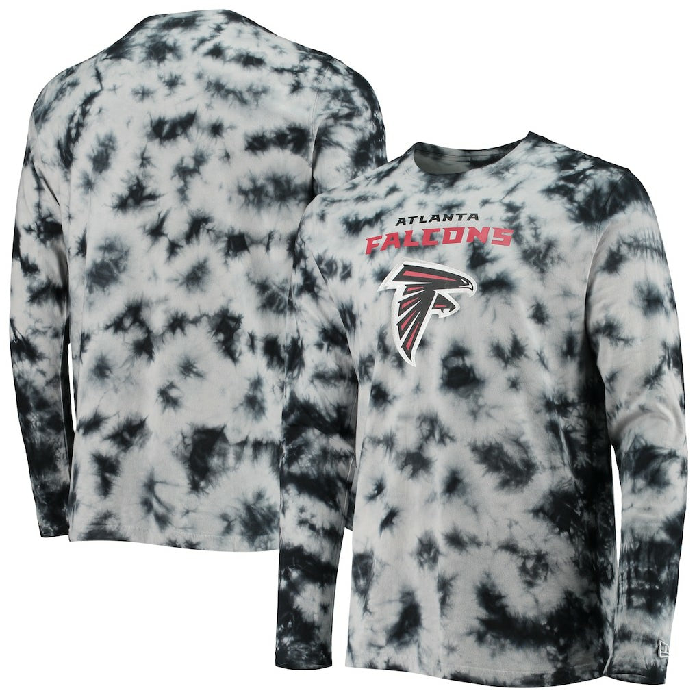 Atlanta Falcons New Era Tie-Dye Long Sleeve T-Shirt - Black on sale
