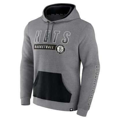 Brooklyn Nets Off The Bench Color Block Pullover Hoodie - Heathered Gray | Fanatics shop