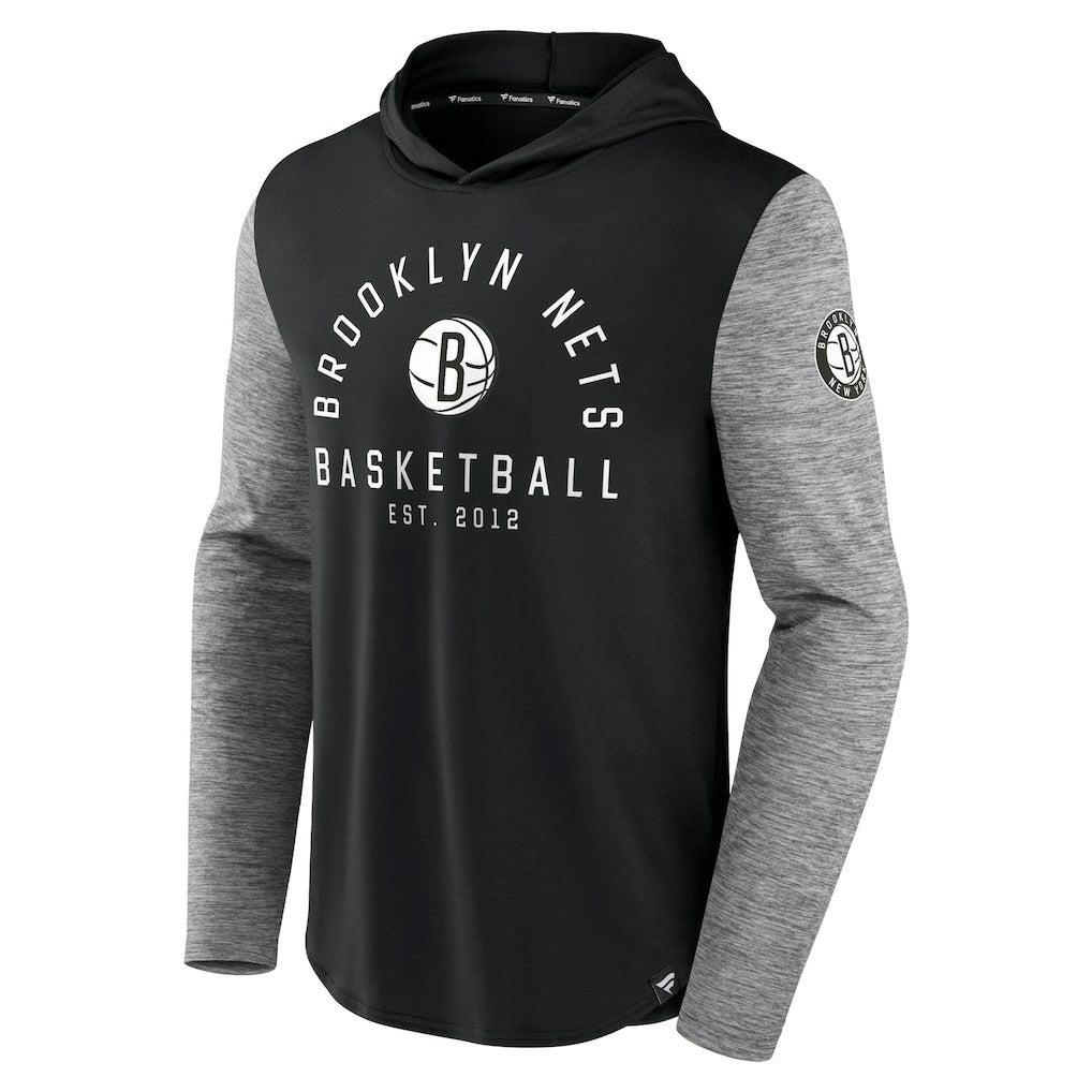 Brooklyn Nets Deep Rotation Performance Pullover Hoodie - Black/Heathered Charcoal | Fanatics sale