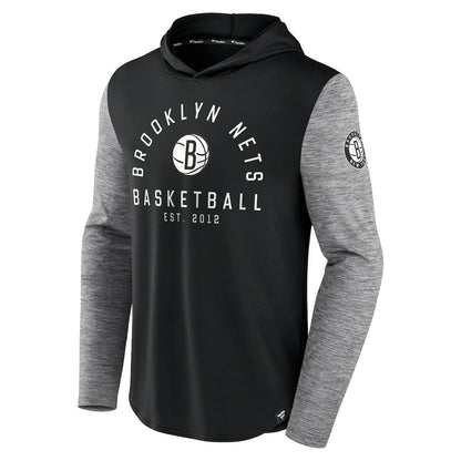 Brooklyn Nets Deep Rotation Performance Pullover Hoodie - Black/Heathered Charcoal | Fanatics sale