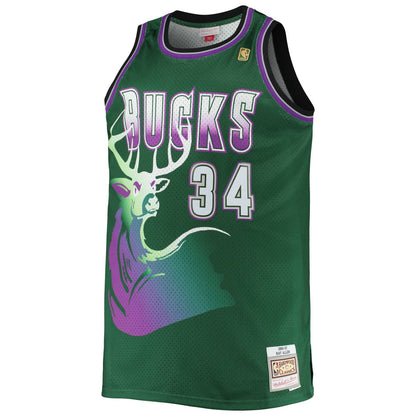 Ray Allen Milwaukee Bucks Big & Tall 1996/97 Hardwood Classics Swingman Jersey - Hunter Green | Mitchell & Ness cheap