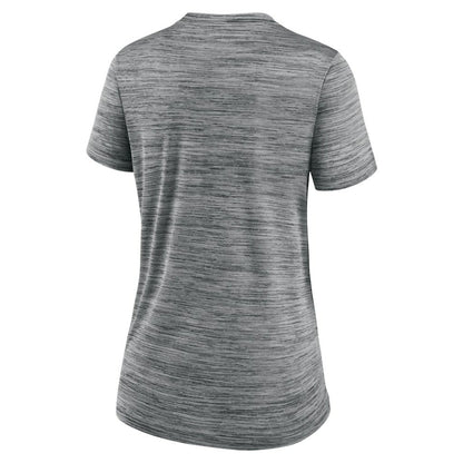 San Francisco Giants Women's Authentic Collection Velocity Performance V-Neck T-Shirt - Anthracite | Nike