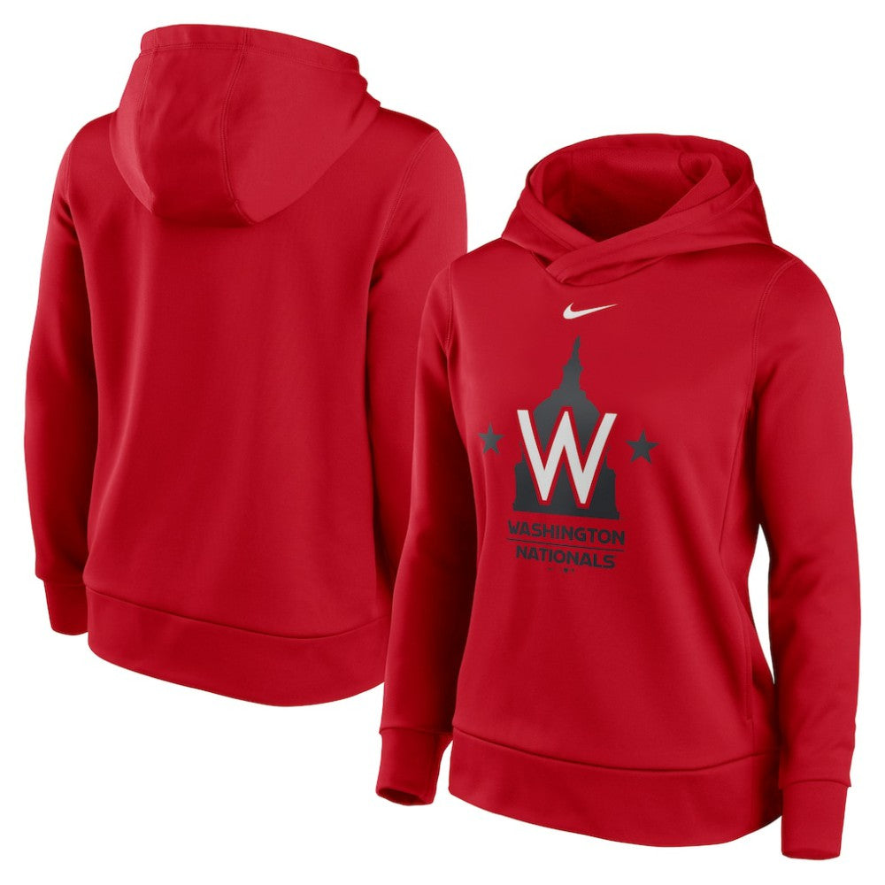 Washington Nationals Women's Alternate Logo Performance Pullover Hoodie - Red | Nike