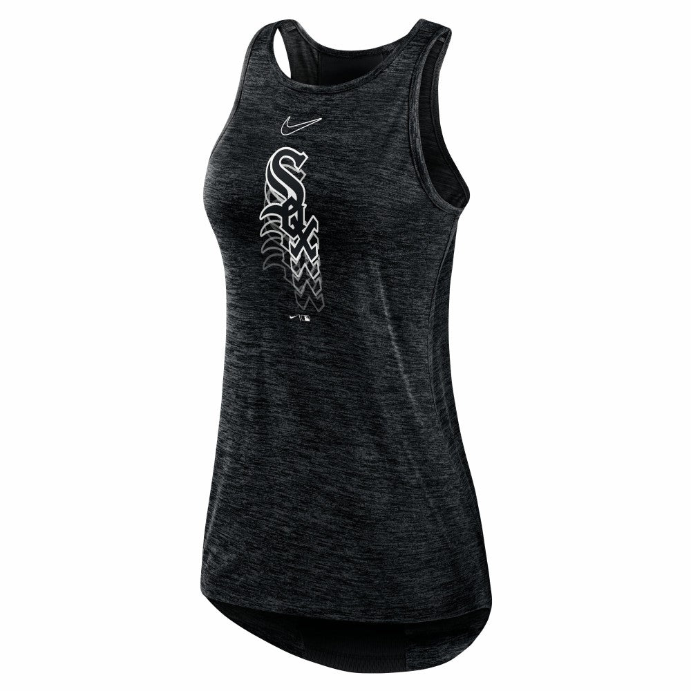 Chicago White Sox Women's Logo Fade High Neck Performance Tank Top - Black | Nike