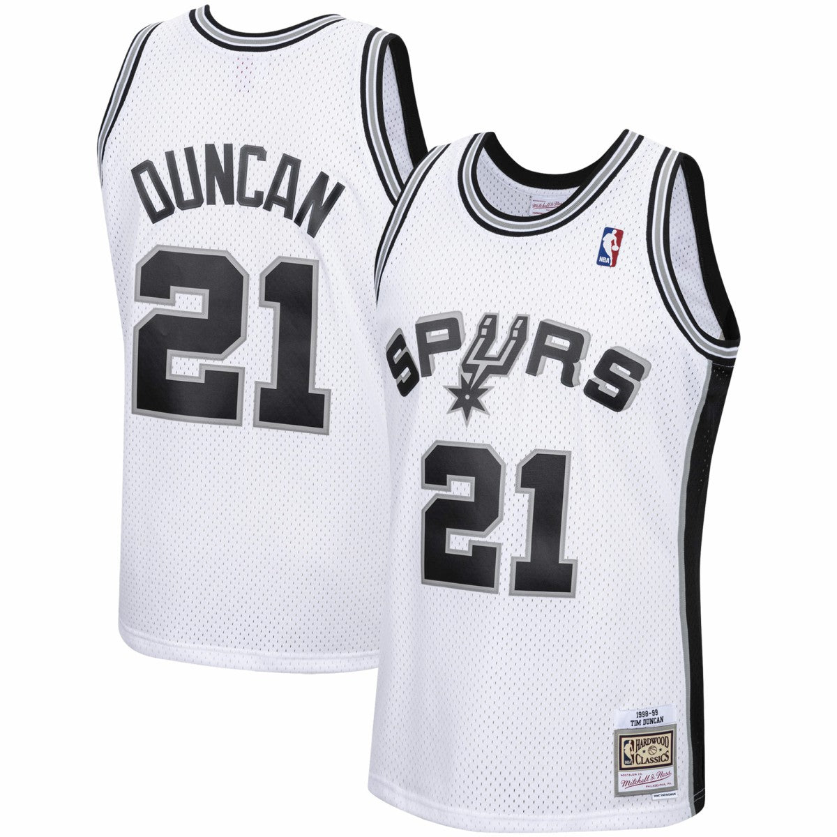 Tim Duncan San Antonio Spurs 1998/99 Hardwood Classics Swingman Jersey - White | Mitchell & Ness discount