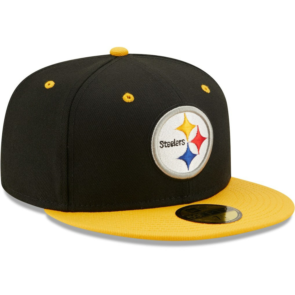 Pittsburgh Steelers New Era Flipside 2Tone 59FIFTY Fitted Hat - Black/Gold outlet