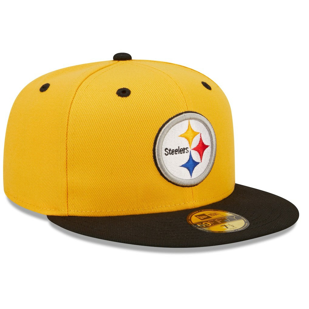 Pittsburgh Steelers New Era Flipside 2Tone 59FIFTY Fitted Hat - Gold/Black sale